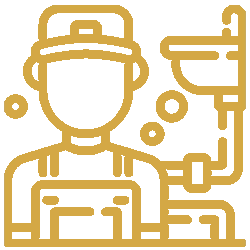 Professional plumber at work